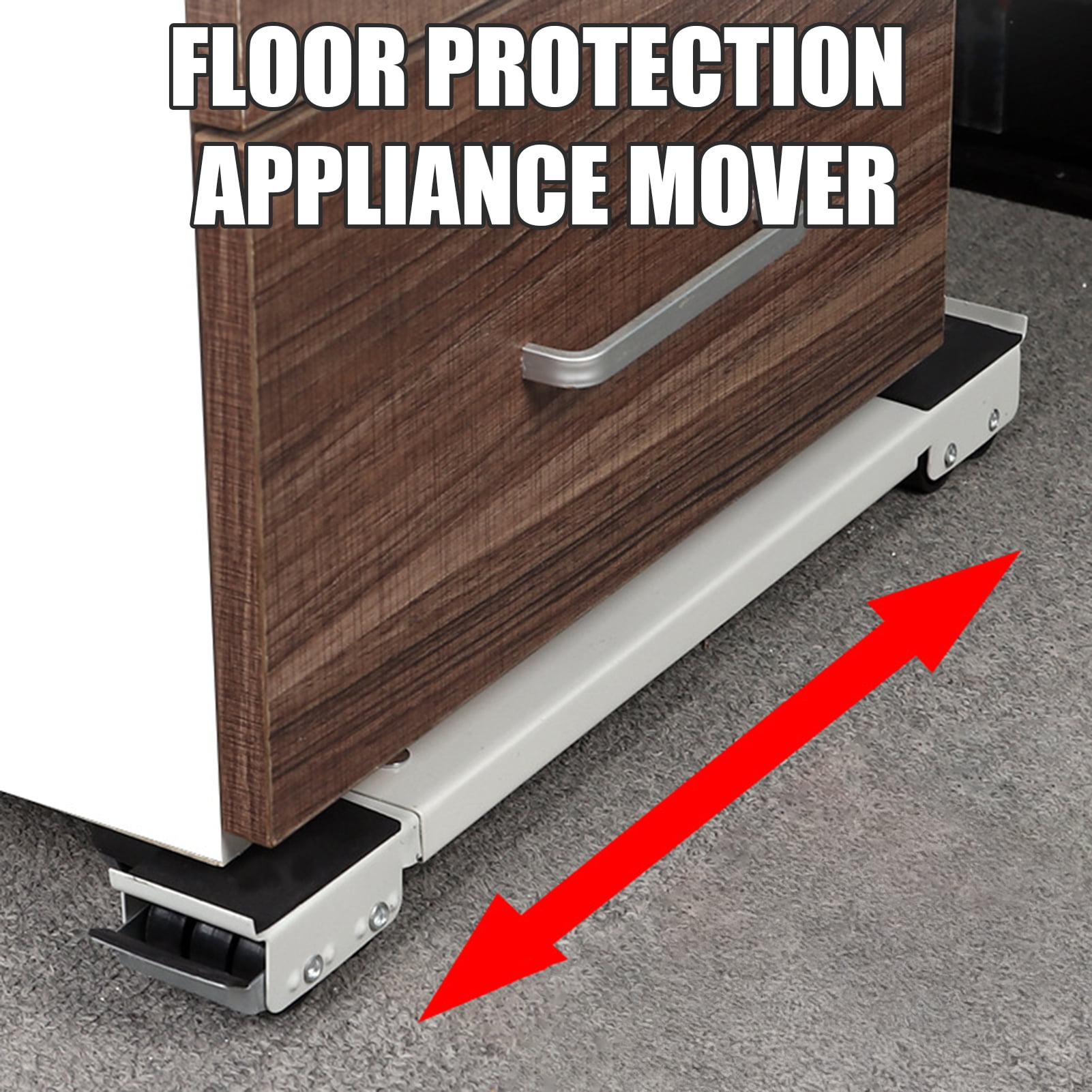 OIUR 2Pcs Extendable Appliance Roller Heavy Duty Washing Machine Roller Slider Liftable Mobile Washer Dryer Machine Refrigerator Base Furniture Mover Stand with Wheels
