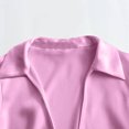 thumbnail image 4 of Kaemgyyd Long Sleeve Shirts for Women Satin Silk Casual Deep V Neck Tie Front Tops Solid Trendy Loose Going out Blouses, 4 of 5