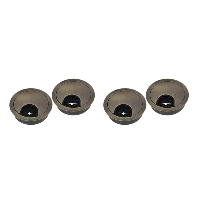 Guardoinrt 2Pcs 60mm Desk Table Grommet Cable Port Wire Hole Cover Efficient Cable Management Bronze 2Set