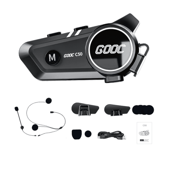 Audifono Casco Moto Bluetooth color negro