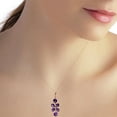 thumbnail image 2 of Galaxy Gold GG 14K Rose Gold 3.15 Carat Amethyst Pendant Necklace - February Birthstone - Peace & Wisdom - 16" to 24" - Fine Jewelry for Women, 2 of 2