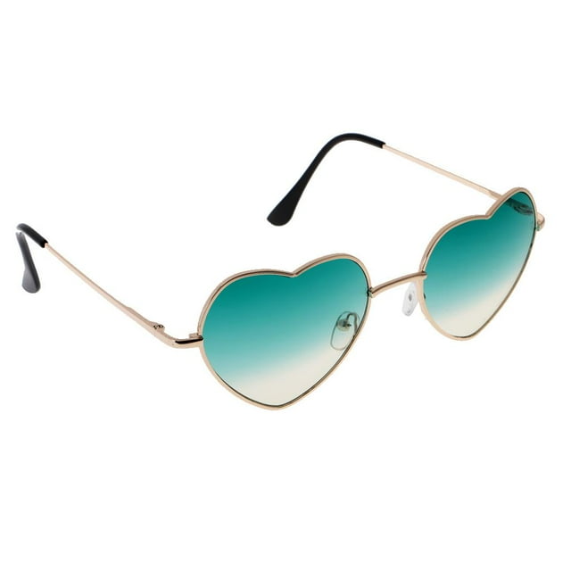 Gafas de terre para Exteriores con Forma de de Amor con Borde Dorado, Lentes Graduadas, Protección para , Gafas para Exteriores Verde Yinane Anteojos de dama