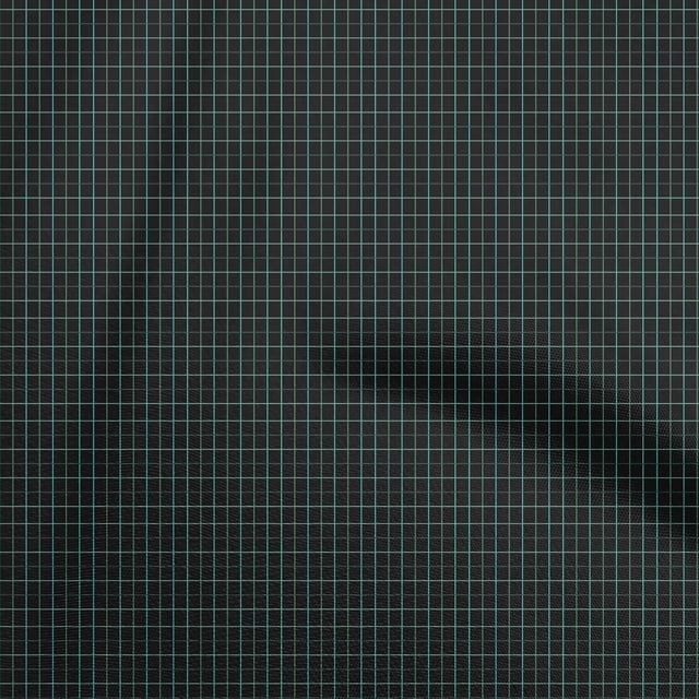 oneOone Georgette Viscose Turquoise Green Fabric Check Sewing Material Print Fabric By The Yard 42 Inch Wide