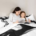 thumbnail image 4 of Homewish Abstract Fluid Ink Twin Comforter Sets,Contemporary Art Bedding Set,Black,Reversible,2-Piece,1 Comforter and 1 Pillowcase, 4 of 7