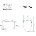 thumbnail image 3 of WinZo Bidet Toilet 10" Rough-in,Smart Toilet With Bidet,Oval Egg Modern Shaped, Auto Open/Flush, Adjusted Heated Seat, Warm Water and Dryer, Night Light, Matte Black, 3 of 8