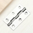 thumbnail image 4 of Whataatahia 8 Piezas Bisagras a tope Plegables de Metal engrosamiento pequeño para Puerta de Armario, Plata, 4 of 5