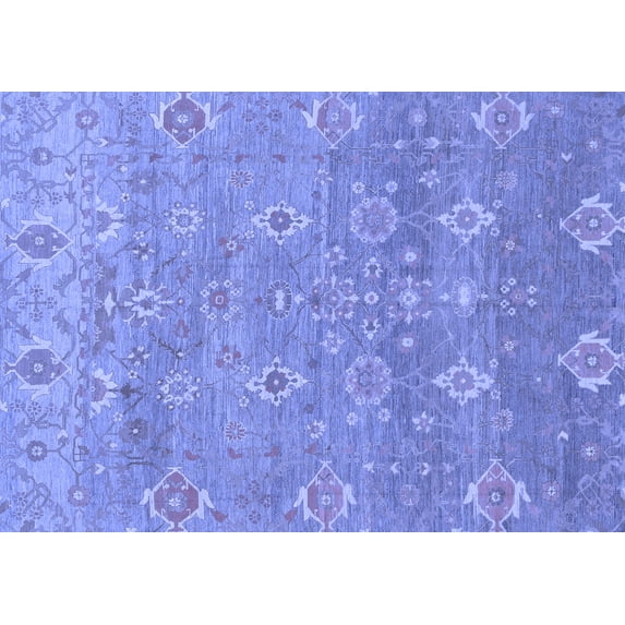 Ahgly Company Indoor Rectangle Oriental Blue Traditional Area Rugs, 2' x 3'