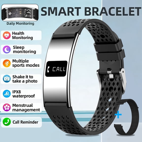 2026 New Fashionable Smart Fitness Tracker for Men and Women | Lightweight and Trendy Design, Call Reminder, Sleep Monitoring, 170  Sports Modes, Step Counting, IPX-8 Water Resistance,