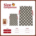 thumbnail image 3 of Naloa Daisy Plaid Black Drawstring Christmas Bags, 3D Xmas Gift Bags, Christmas Wrapping Bags, Xmas Goodie Bags, Treat Pouch Bags, Party Favor Bags-Small, 3 of 9