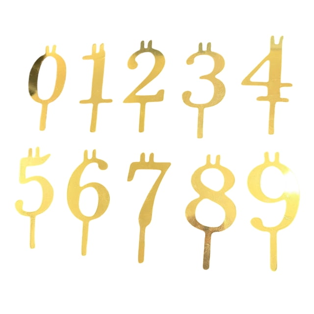 relayinert Digital Birthday Cake Candlestick Set With Customizable Number Combination Brightens Every Special Occasion Or Date gold