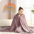 thumbnail image 5 of SUNNY HEAT Electric Heated Blanket Flannel 90" x 100" King Size-4 Heating Settings & 10 Hours Auto Off, Cozy Machine Washable-Purple, 5 of 7