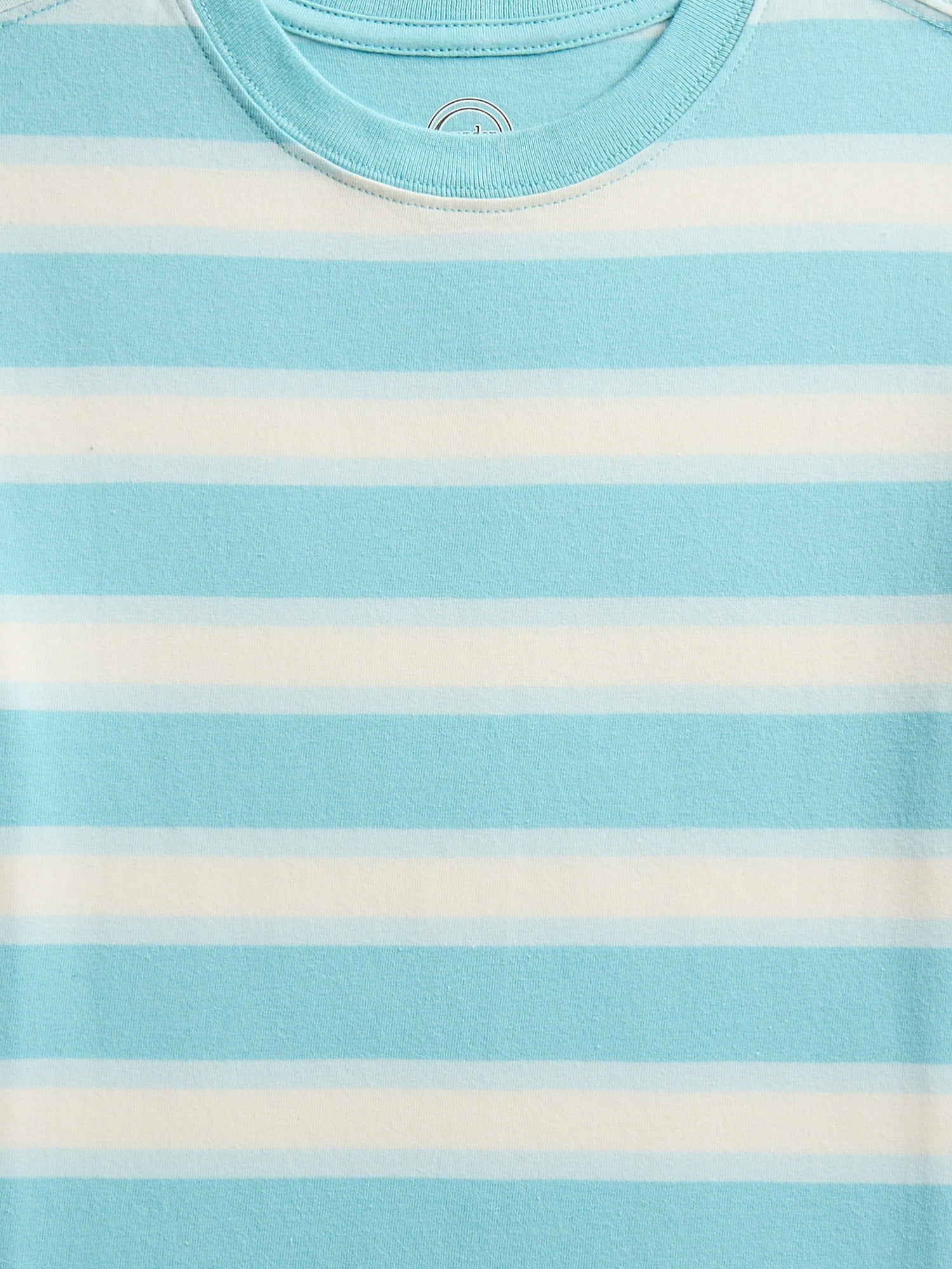 Wonder Nation Boys' Striped Tee with Short Sleeves, Sizes 4-18 & Husky