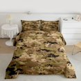 thumbnail image 2 of Homewish Abstract Geometric Camo Bedding Comforter Set 2pcs for Teens Adults,Vintage Camouflage Twin Comforter Sets Microfiber,Black Brown Breathable Bedding Set,Super Cozy Room Decor,Reversible, 2 of 8