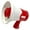 Red, variant on 1PC Handheld Mini Megaphone Keychain Toy,Sound Noise Maker for Backpack Tags,Portable Loud Speaker Mini Megaphone Speaker Sound Cheerleading Horn for Party Favors