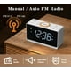 thumbnail image 4 of iTOMA Radio despertador, reloj con pantalla LED blanca de 1,4" con Bluetooth, radio FM, alarma dual, temporizador de apagado, repetición, atenuador automático y manual, cargador USB y luz nocturna CKS, 4 of 5
