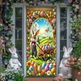 thumbnail image 4 of Uutvmp Easter Door Cover Banner, 71 x 35 Inch Easter Rabbits Door Banner, Easter Door Banner Party Accessory Hanging Banner Sign Decoration for Happy Easter Party Favors, 4 of 7
