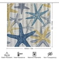 thumbnail image 2 of 4 Pcs Shower Curtain Sets Bathroom Shower Curtain Set with Rugs Blue, Yellow And Gray Starfish Waterproof Fabric Bath Curtain Summer Nautical Ocean Beach Themed for Bathroom Decor, 2 of 8