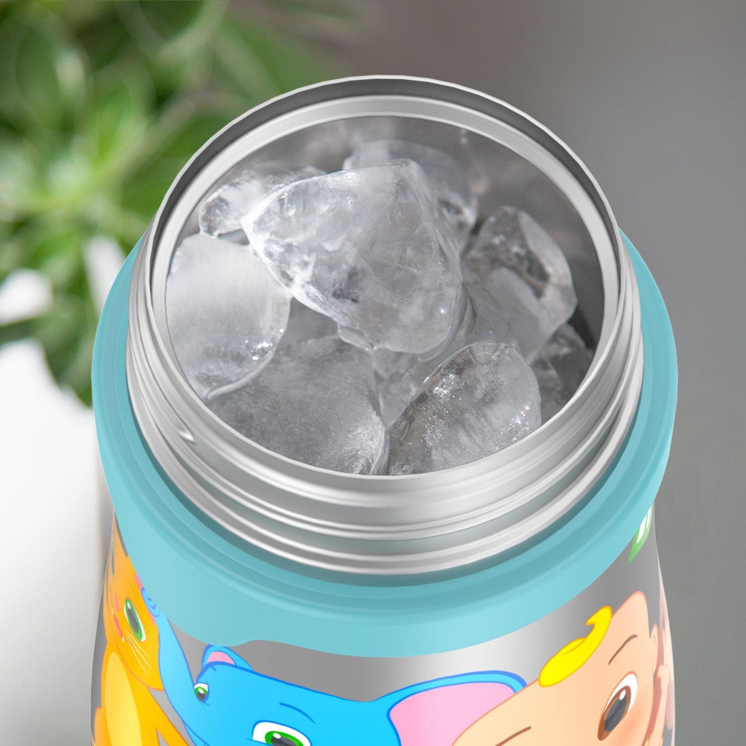 Thermos Kids Vacuum Insulated Stainless Steel 10 oz Straw Bottle, Cocomelon