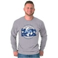 thumbnail image 5 of PA Keystone Map Shape Cool Smurfs Long Sleeve TShirt Men Women Brisco Brands S, 5 of 6