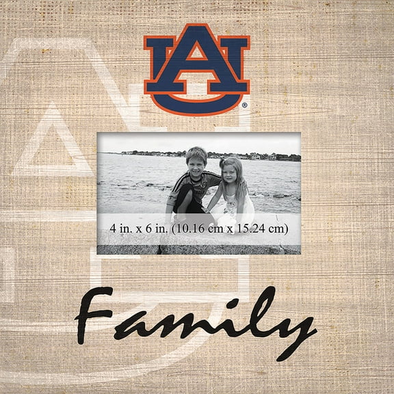 Auburn Tigers 10'' x 10'' Burlap Pattern Frame