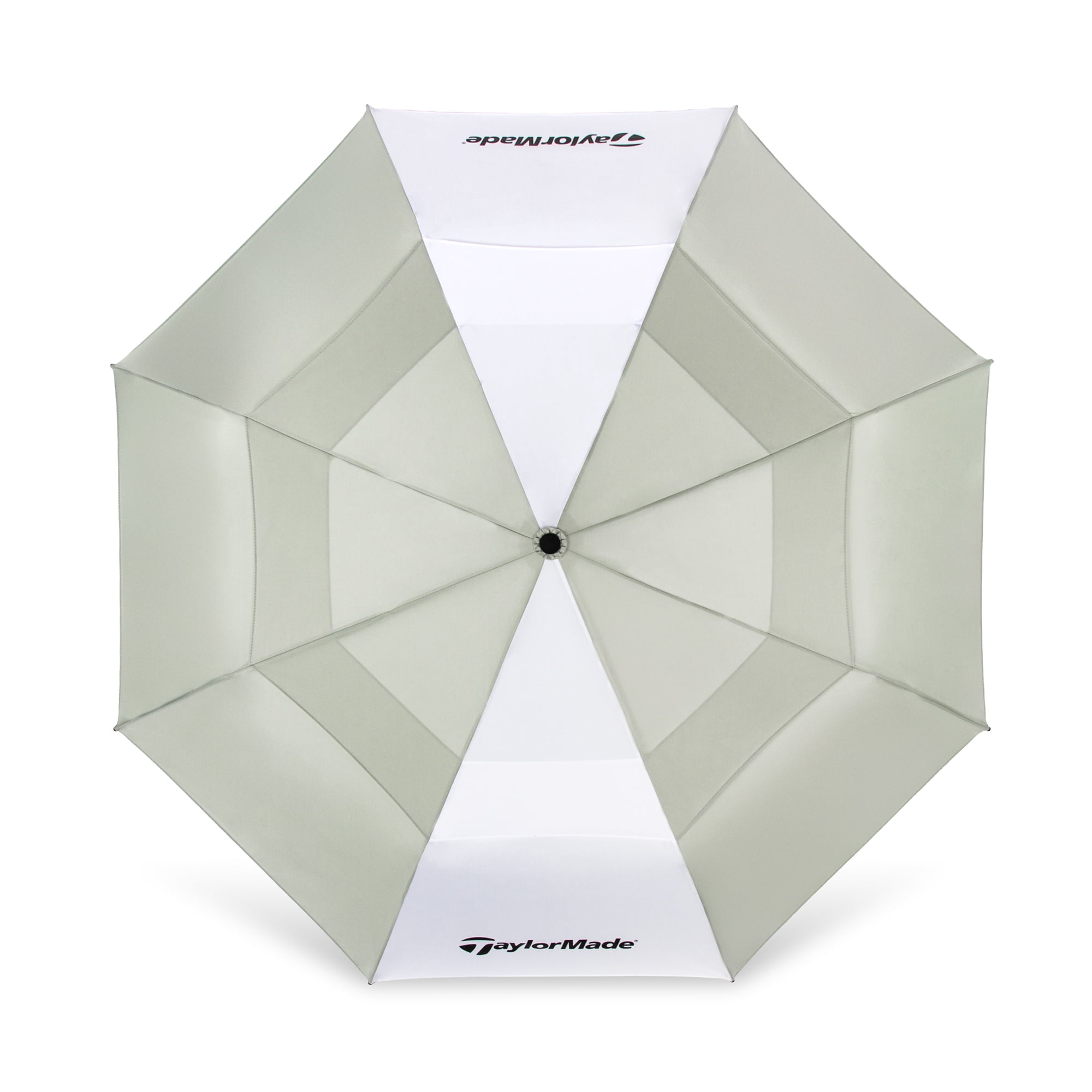 TaylorMade Vortexvent Compact Golf Umbrella, 47-inch, Sage Green/White