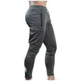 thumbnail image 2 of WREESH Men's Sweatpants Fashion Drawstring Elastic Waist Multi-Pocket Casual Length Pants Dark Gray, 2 of 6