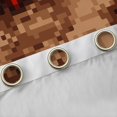 thumbnail image 4 of Manfei Pixel Plaid Black Out Curtains,Modern Abstract Geometric Curtains Pack of 2 (42x63 Each),Red Brown Bedroom Curtains For Boys Kids,Luxury Bedroom Decor, 4 of 6