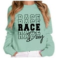 thumbnail image 2 of Race Day Sweatshirts for Women Long Sleeve Crewneck Drop Shoulder Racing Lover Sweatshirt Pullover Tops, 2 of 4
