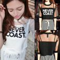 thumbnail image 5 of MELLCO Sexy Women Summer Loose Crop Letter Top Blouse Short Sleeve Crew Neck Short T-Shirt Hollow Out See-through Tops(Black/White), 5 of 10