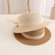 thumbnail image 4 of Sombreros de sol para niños, lazos de encaje, sombreros de paja para niños pequeños y medianos, sombreros de copa plana, sombreros de playa con sombrilla para exterioresCaqui, 4 of 5