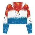 thumbnail image 3 of Renewold Blue Red Snowman Crop Hoodie for Teen Girls 11-12T Fashion Christmas Loose Streetwear Tracksuit Y2K Hooded Pullover Sweatshirt T-shirt Soft Gym Workout Clothing, 3 of 4