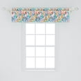 thumbnail image 2 of Ambesonne Colorful Window Valance, Tropical Doodle Leaves, 54" X 12", Multicolor, 2 of 3