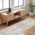 thumbnail image 1 of Boho Vintage Round Rug ft- Faux Wool Dreely Washable Area Rug Small Distressed Throw Rugs Floor Carpet for Door Mat Entryway Bedrooms Laundry (Round - ; Diameter Border ), 1 of 7