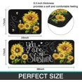 thumbnail image 4 of Black Sunflower Rugs and Mats Non Slip Kitchen Mat Set of 2 Anti Fatigue Kitchen Rug Set PVC Stain Resistant Washable Rug (17" x 47" + 17" x 30"), 4 of 7