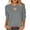 Gray, variant on successthop 3/4 T Shirts for Women Heart Shaped Cutout Crewneck Trendy Shirt Lightweight Blouse Solid Casual Outfits L
