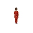 thumbnail image 3 of Sleep On It Boys 2-Piece Super Soft Jersey Snug-Fit Pajama Set for Toddlers - Lightning Bolt - Orange, 2T, 3 of 4