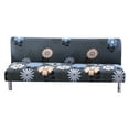 thumbnail image 3 of CHOK 2024 Futon Slipcover Armless Sofa Covers Stretch Sofa Bed Slipcover Protector Elastic (Light Gray Animal), 3 of 9