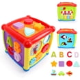 thumbnail image 1 of Juguete musical Juguete para bebés 1 año 2 años Niño Niña Juguete de aprendizaje Cubo de descubrimiento con luz y música JFHHH pequeña, 1 of 5