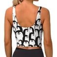 thumbnail image 3 of Lsque Cartoon Penguin Printed Women'S Sports Bra, Compression, Moisture Wicking, High-Impact Sports Bra For Women,Supportive sports bra-, 3 of 9