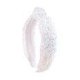 thumbnail image 1 of Diadema alta versátil para mujer con lentejuelas de colores, elegante diadema anudada, 1 of 4