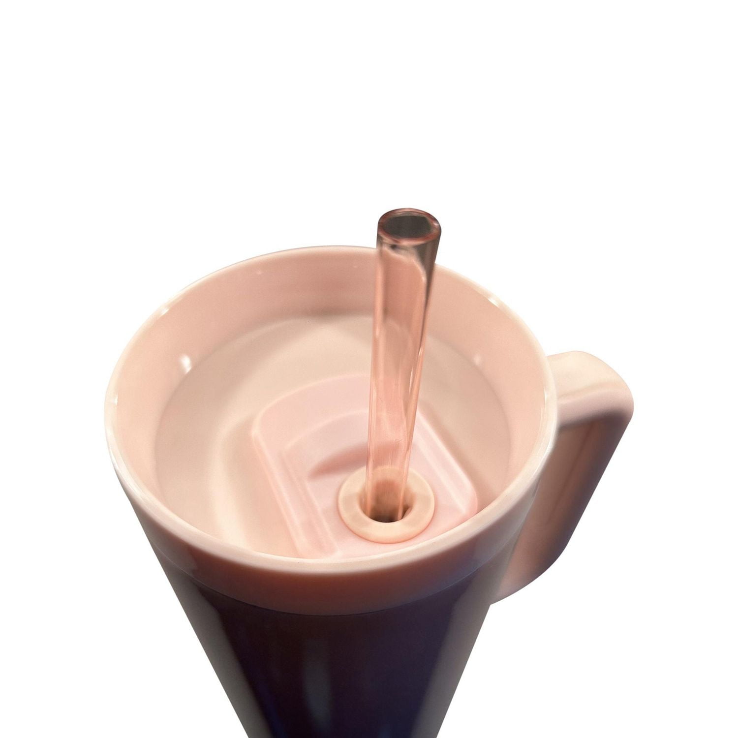 Holiday Time 40oz STAINLESS STEEL TUMBLER WITH STRAW PINK