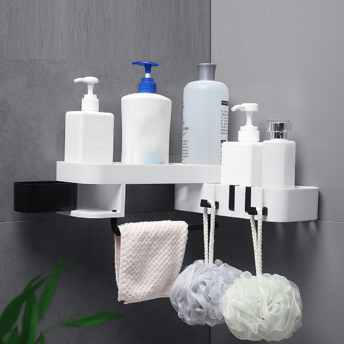 180° Corner Shower Bathroom Shelf, Wall Mount Storage Holder Rotating Rack  Holder Organizer - Walmart.com - Walmart.com