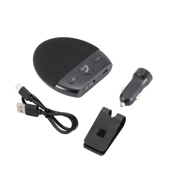 Bluetooth5.0 Speakerphone Wireless Car Speaker Intelligent In-car Speaker Support for Siri with Voice Broadcast Function Vibration Sensor for Car Mobile Phone Outdoor