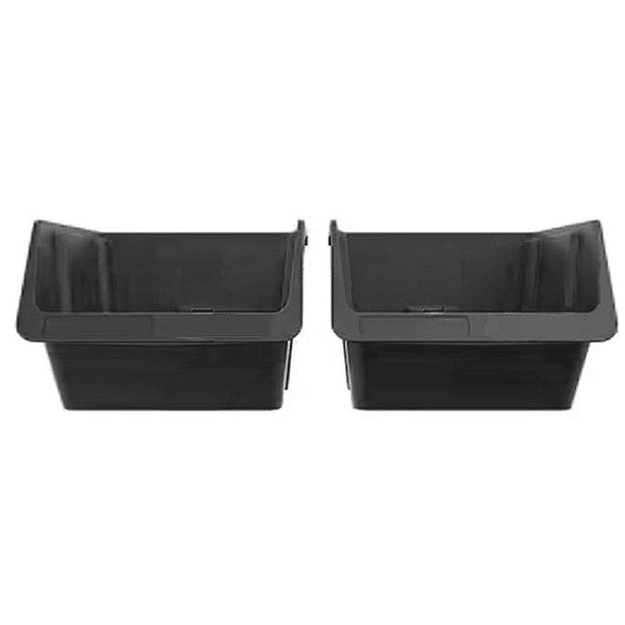 Hyper Tough Hyper Stack Large Wall Mount Storage Bins, Black Heavy-Duty Plastic Organizer