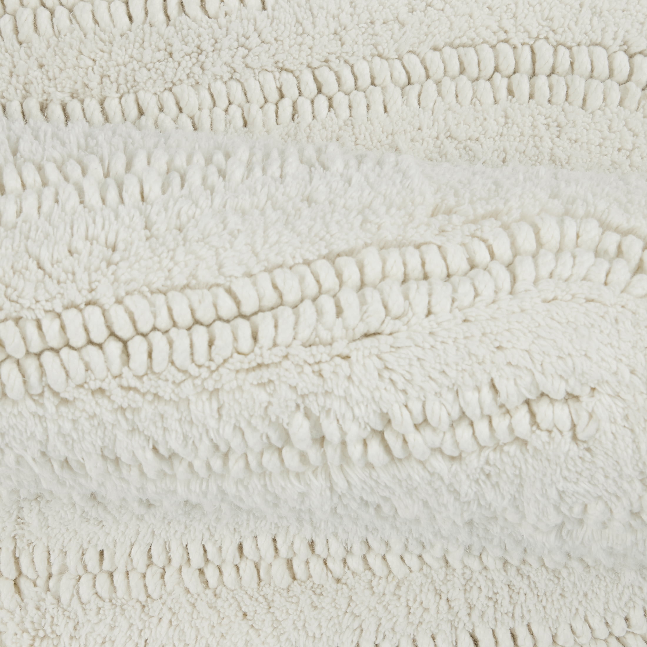 Beautiful Oval Cotton Bath Rug by Drew Barrymore, Off White, 20" x 34"