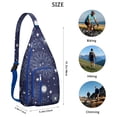 thumbnail image 3 of Gothic Celestial Sling Backpack - Dark Moon & Sun Design, Multi-Functional Pack for Cycling & Nighttime Commute, 3 of 4