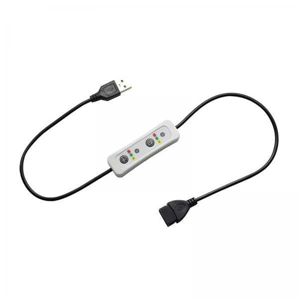 Yinanstore 2xUSB Timer Switch Extension Cable 60cm Power Supply Line for Desk Lamp Lights