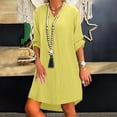 thumbnail image 4 of Chemise à Manches Longues Unie pour Femmes, Chemise à Manches 3/4, Robe de Sport, T-Shirt Décontracté Maxi, Blouse Confortable à Manches Longues, 4 of 6