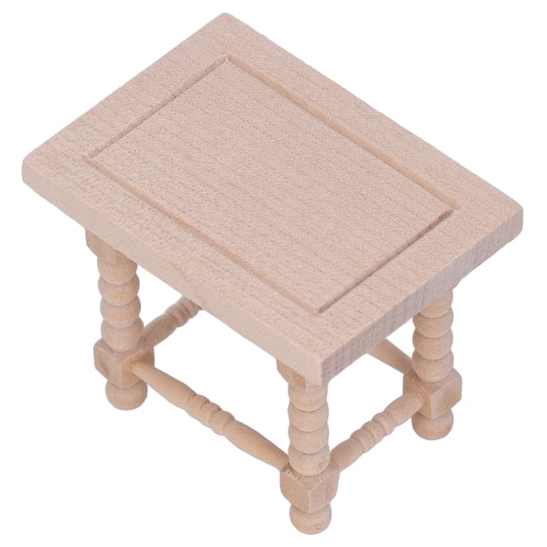 Mesa De Centro De Casa De Muñecas, Mesa De Centro De Casa De Muñecas Rectangular Modelo Europeo Simple Ecológico Madera De Abedul 1/12 Para Decoración Interior De Casa De ANGGREK Otros