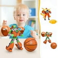 thumbnail image 1 of OEFNTAC Transforming Robot Toy Sports Shape Basketball Football into Action Figure for Boys Girls Educational Development Hand Eye Coordination Plastic Safe Durable Gift Birthday Christmas Party, 1 of 7
